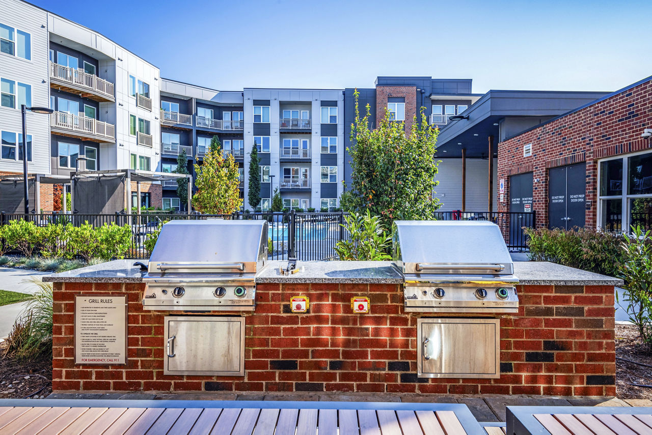 Grill area at The Everly Apartments