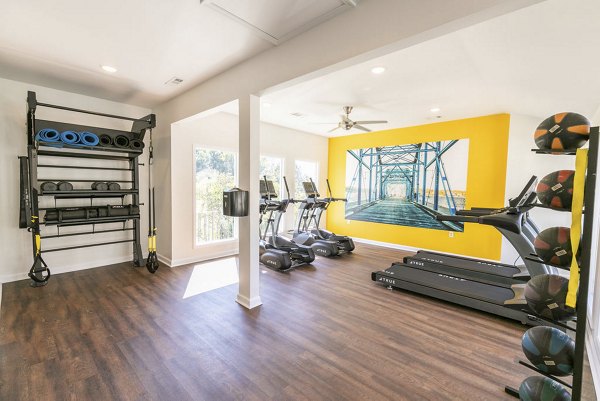 Modern fitness center with state-of-the-art equipment at Ridgemont at Stringers Ridge Apartments