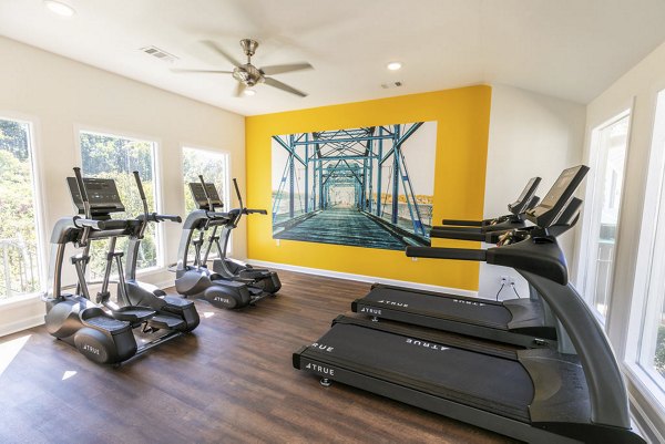 Modern fitness center with state-of-the-art equipment at Ridgemont at Stringers Ridge Apartments