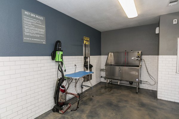 Convenient dog wash station for pet owners at Ridgemont at Stringers Ridge Apartments