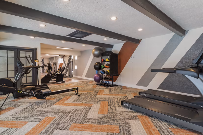 fitness center at Local 1896 Apartments 