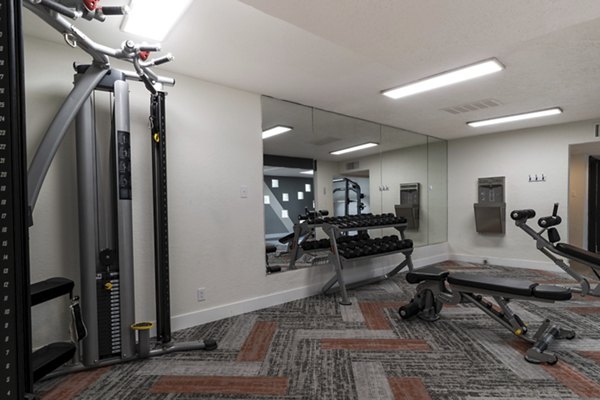 fitness center at Local 1896 Apartments 
