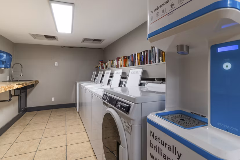 laundry facility at Local 1896 Apartments 