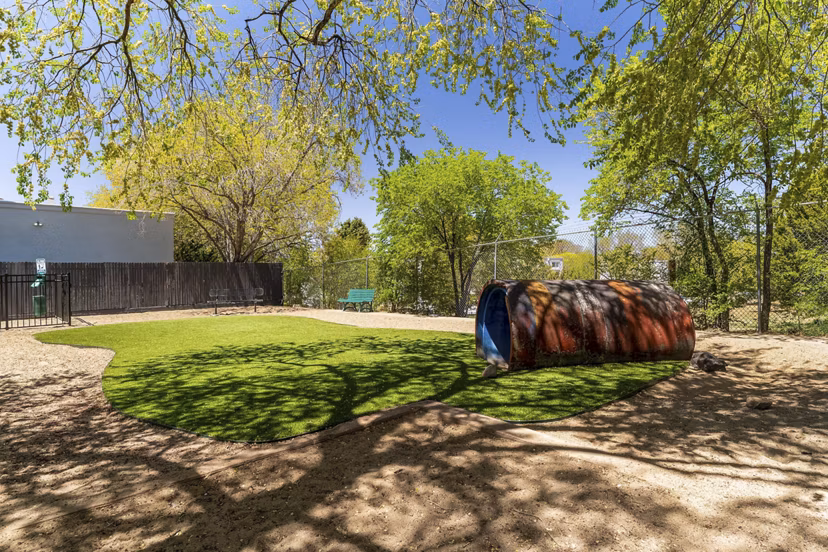 dog park at Local 1896 Apartments 