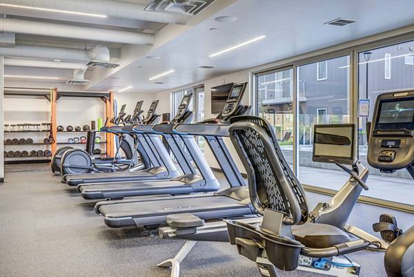 fitness center at Harvest Apartments