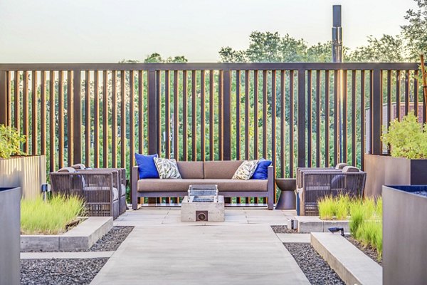 fire pit/patio at Harvest Apartments