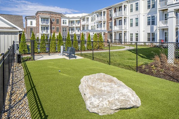 Dog park with agility equipment at Album Indian Lake Apartments
