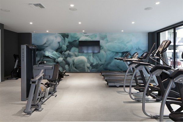 Modern fitness center with state-of-the-art equipment at Vert Apartments, a Greystar luxury property