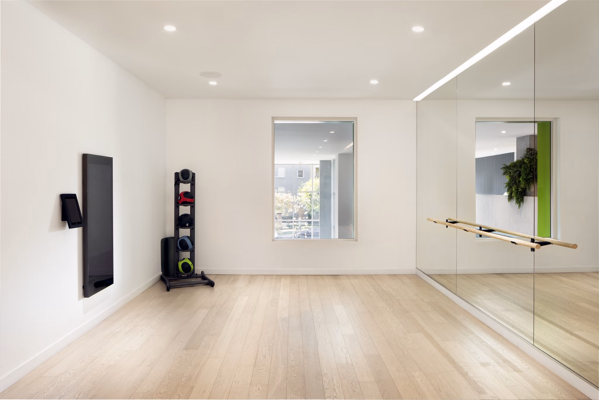 Yoga/spin studio with modern equipment at Vert Apartments