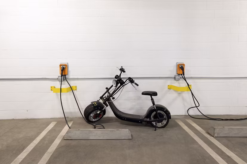 Electric car charging station at Vert Apartments, a Greystar luxury community