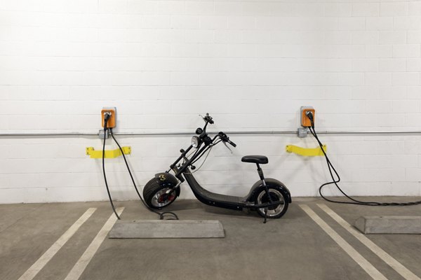 car charging station at Vert Apartments