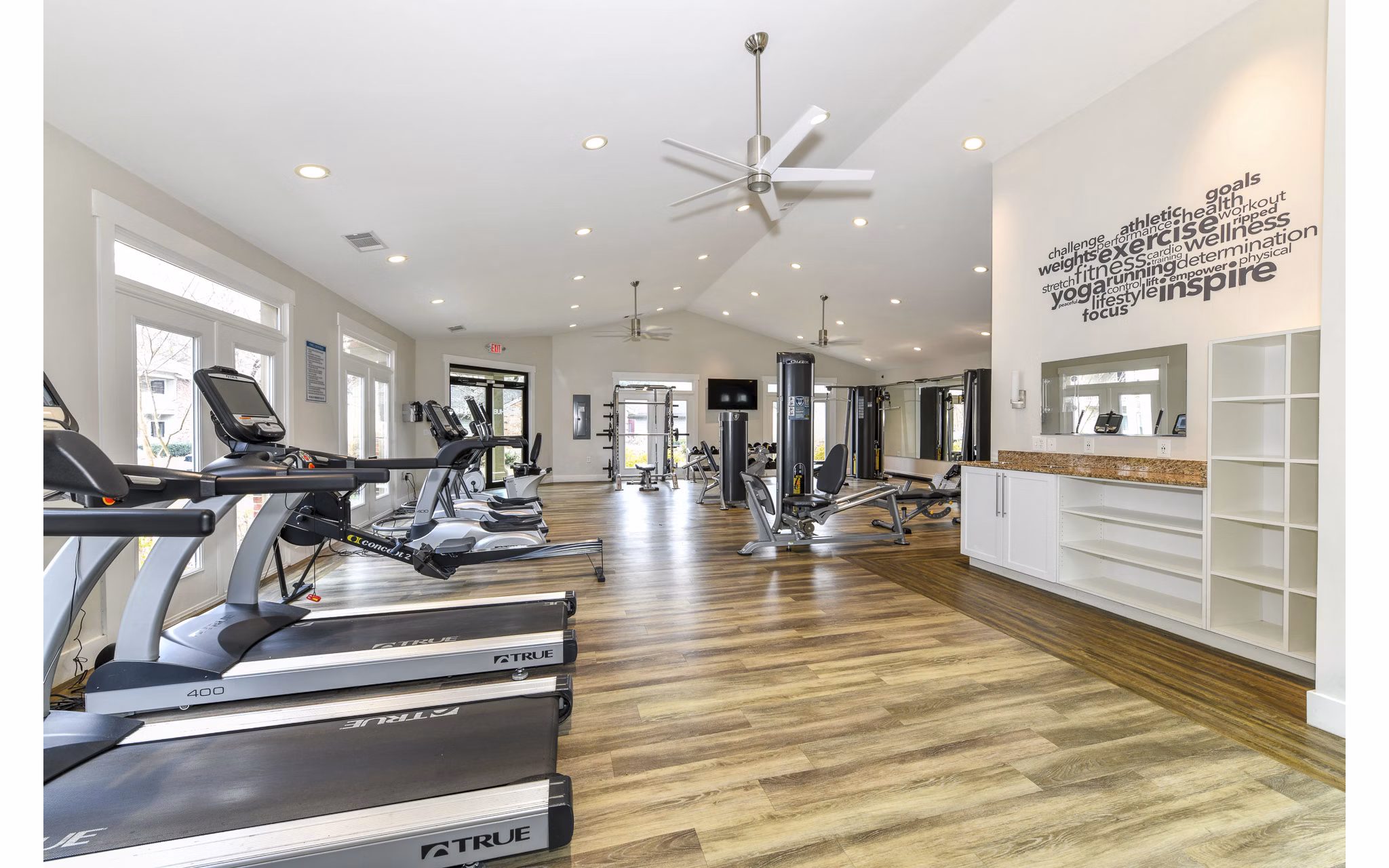 Modern fitness center with state-of-the-art equipment at Avana Powers Ferry Apartments