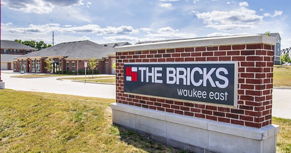signage at Bricks at Waukee East Apartments