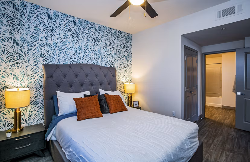 bedroom at The Alcove Apartments
