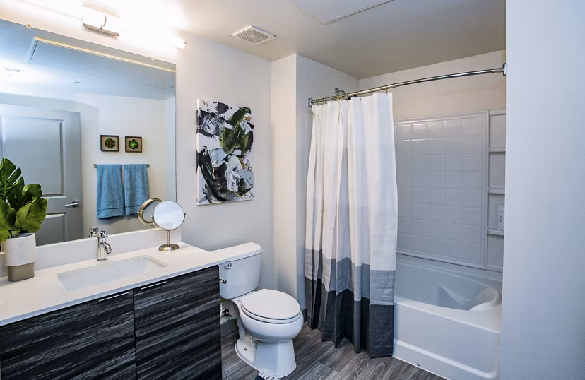 bathroom at The Alcove Apartments