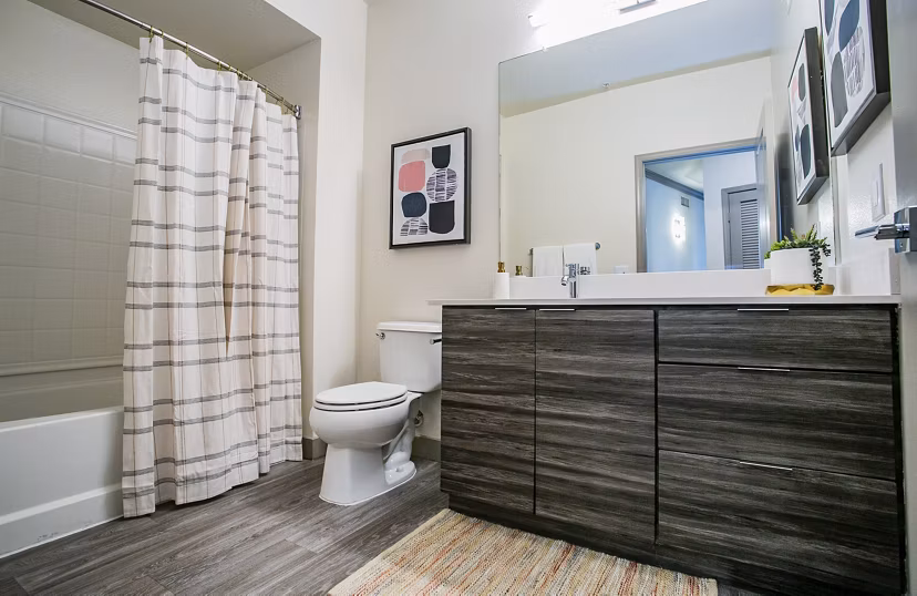 bathroom at The Alcove Apartments