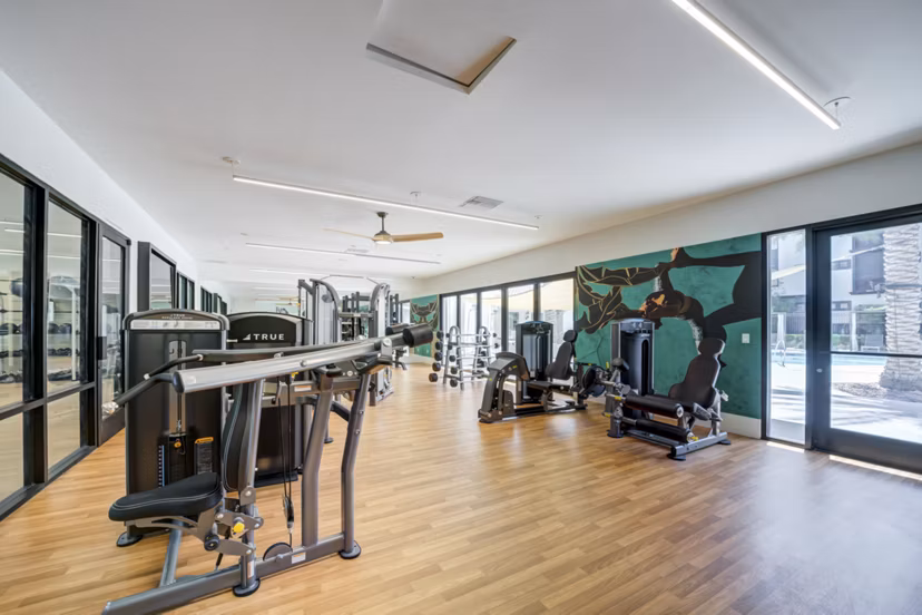fitness center at The Alcove Apartments