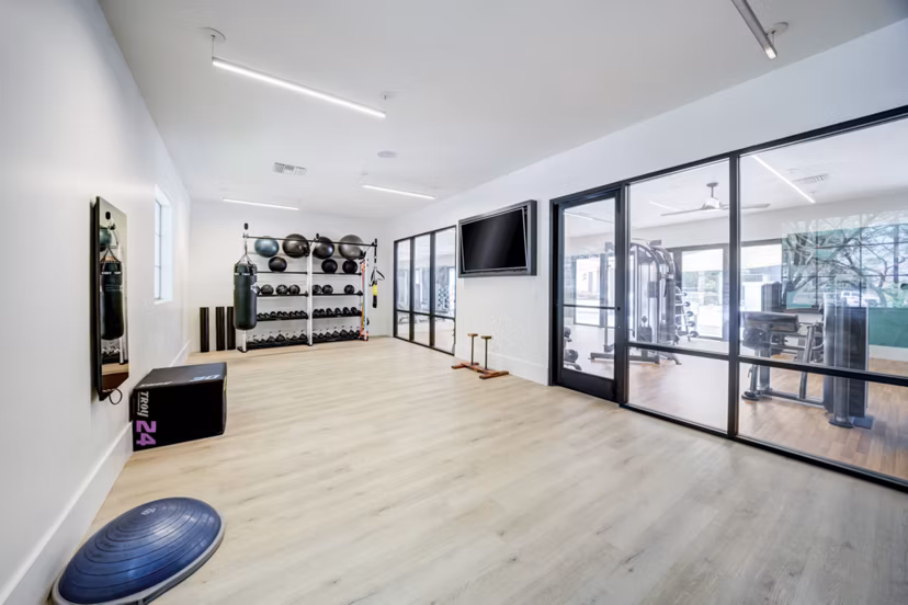 fitness center at The Alcove Apartments