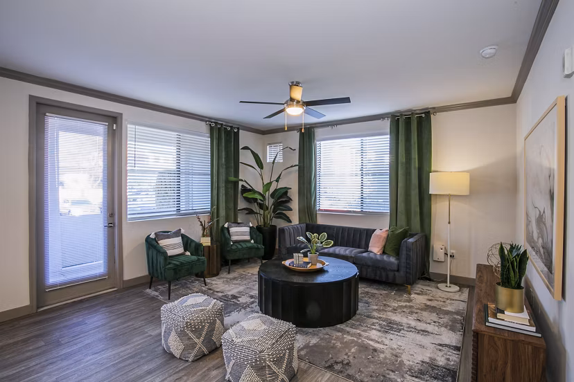 living room at The Alcove Apartments
