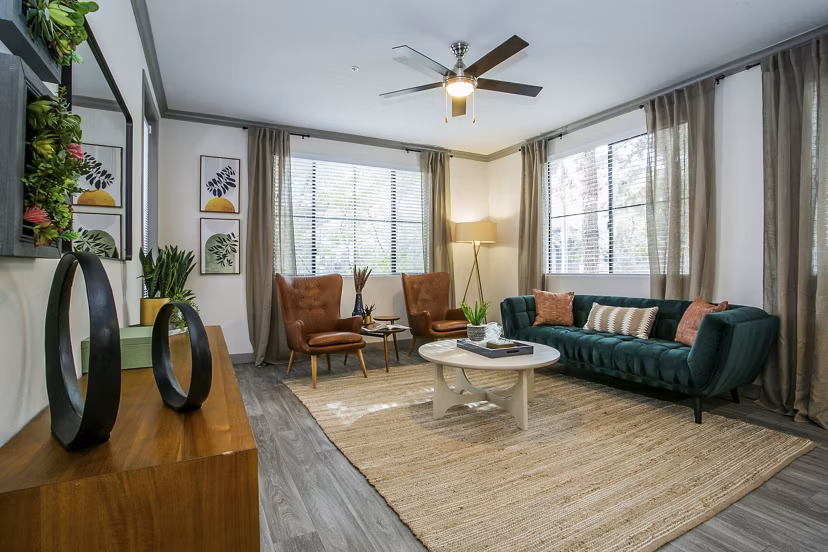 living room at The Alcove Apartments