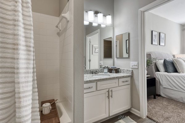 bathroom at The Highline Apartments