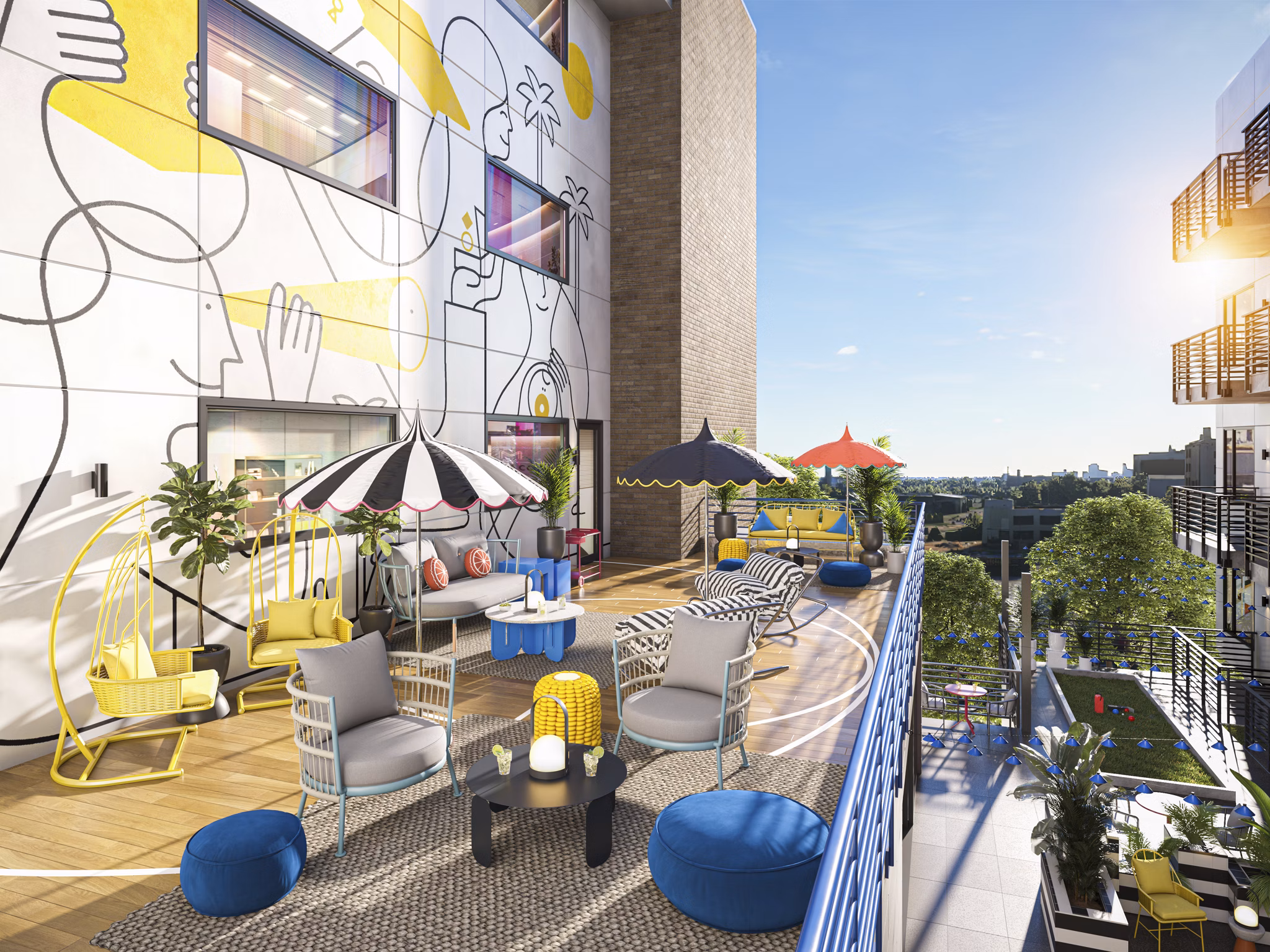 rendering at INK Apartments