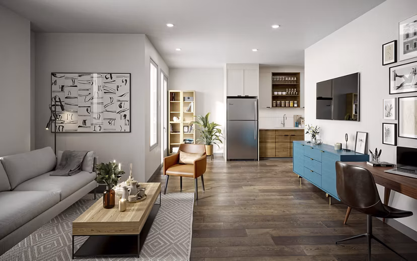 rendering at INK Apartments