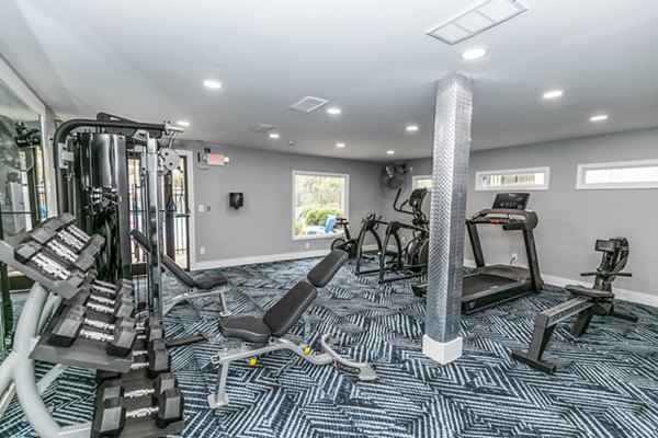 fitness center at Champions Glen Apartments