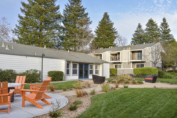 Vineyard Gardens Apartments: Elegant view of luxury building in a serene setting