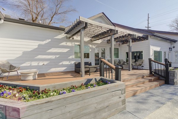 Avana Collins Creek: Elegant facade of luxury apartments in scenic Raleigh neighborhood