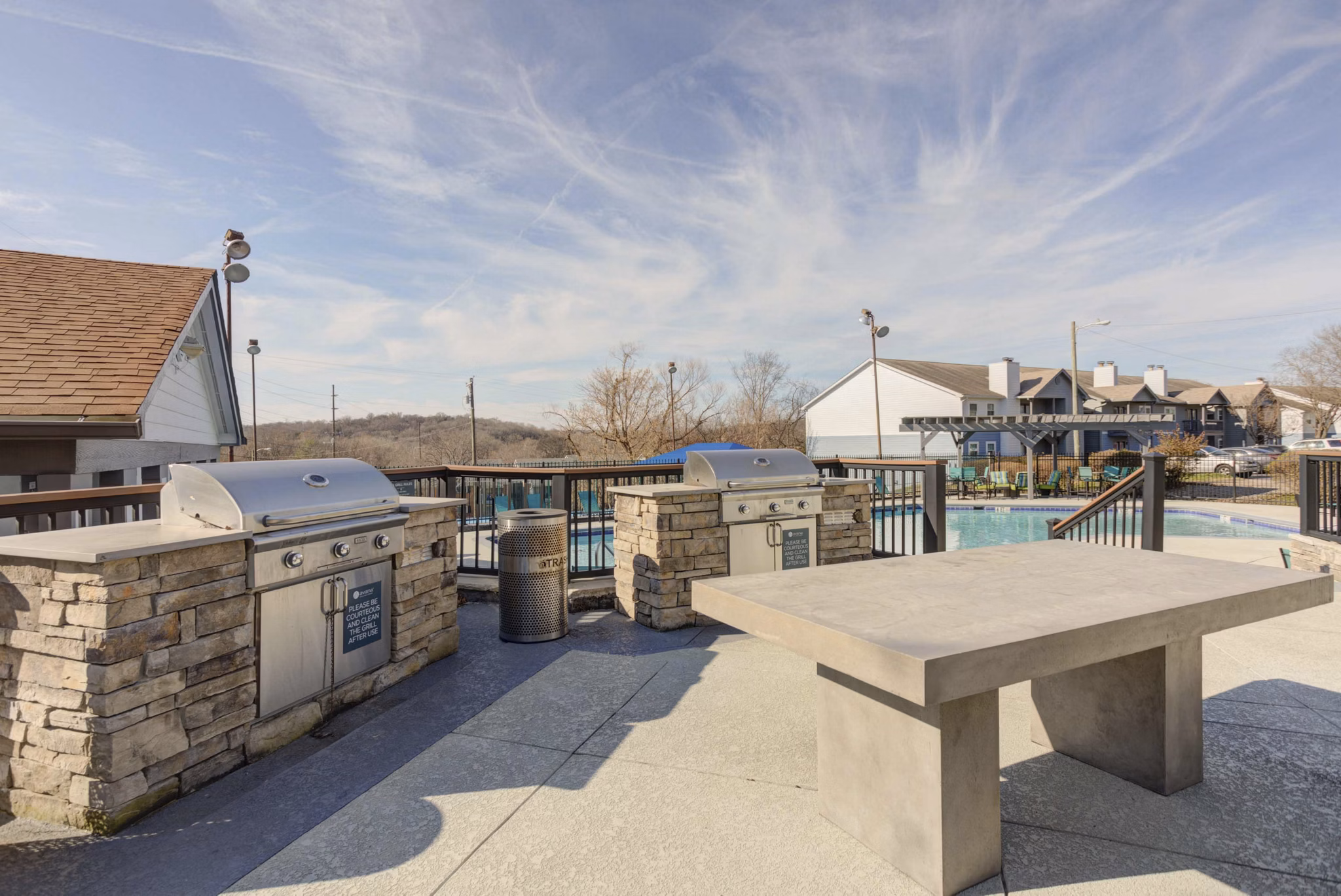 Patio at Avana Collins Creek Apartments
