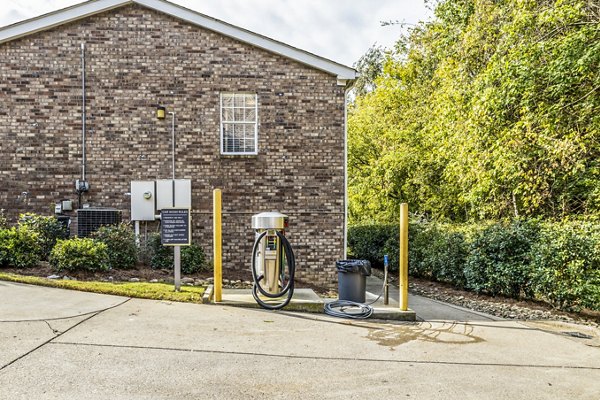 Convenient car care station at Avana South Oaks Apartments offering vehicle maintenance amenities