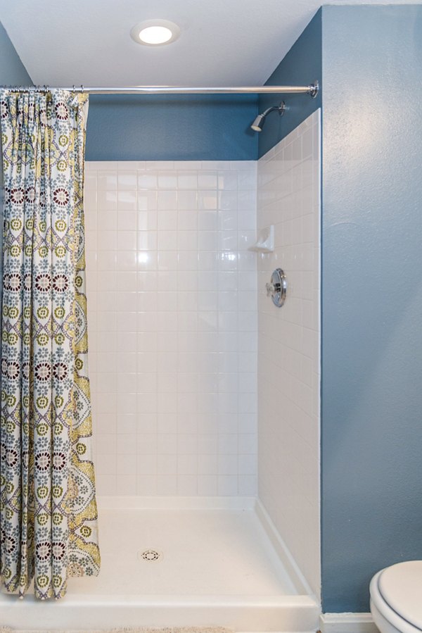 Elegant bathroom with marble finishes at Pinnacle at Town Center Apartments