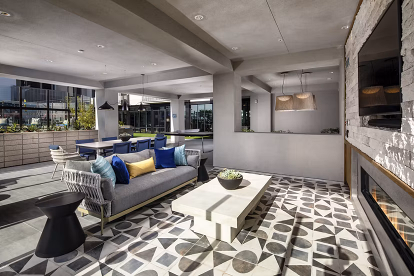 Luxurious clubhouse with modern design at Azul North Park Apartments