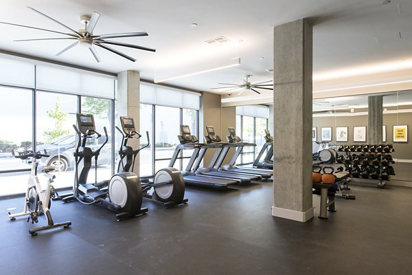 fitness center at The Moran Apartments