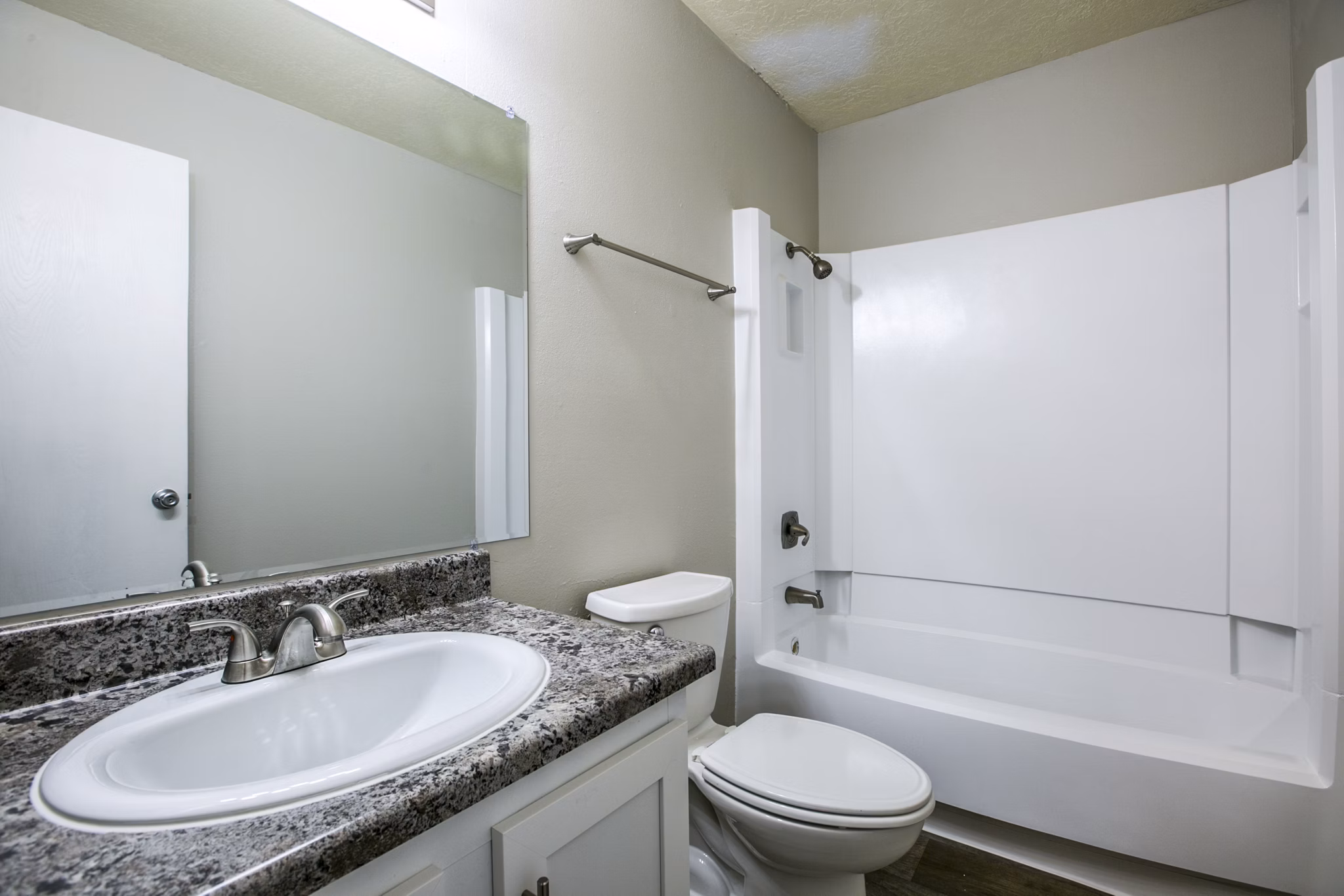 Bathroom with sleek fixtures at Canoan Village Apartments