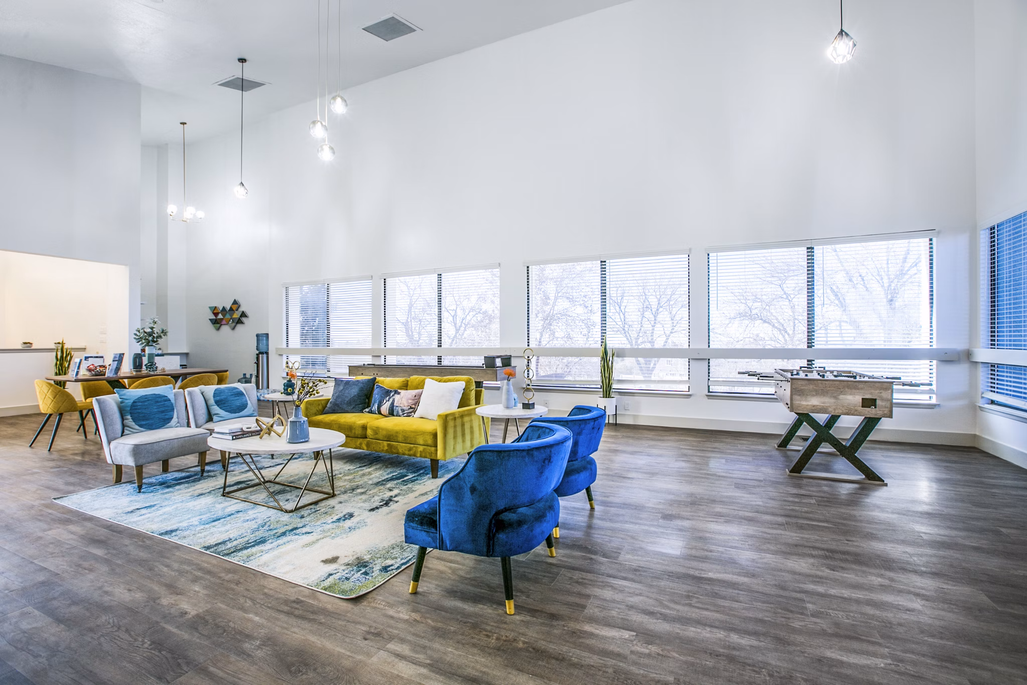 Clubhouse with modern design at Canoan Village Apartments offering luxury amenities and inviting communal spaces