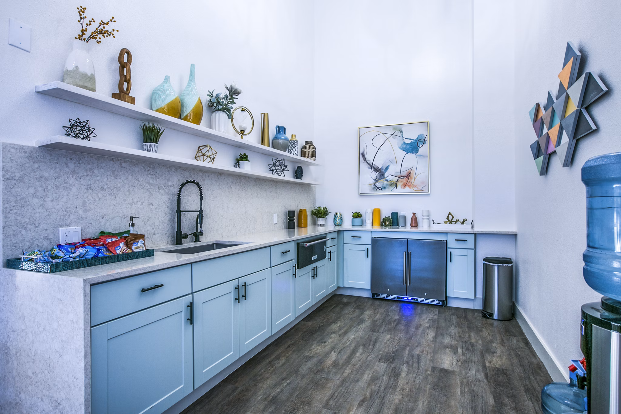 Clubhouse featuring modern decor and lounge areas at Canoan Village Apartments in Greystar's luxury community
