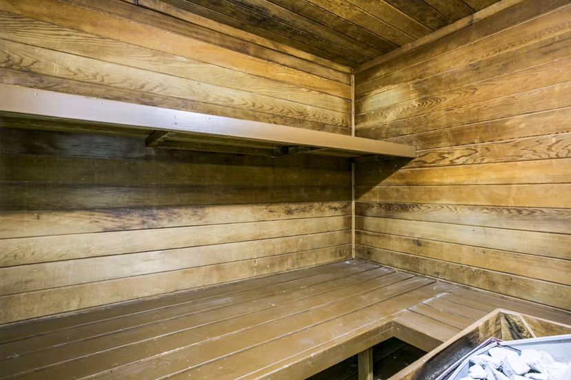 Luxurious sauna at Canoan Village Apartments, enhancing relaxation and wellness for residents