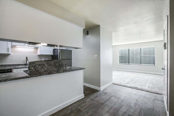 Dining room featuring elegant lighting and modern decor at Canoan Village Apartments in luxury setting