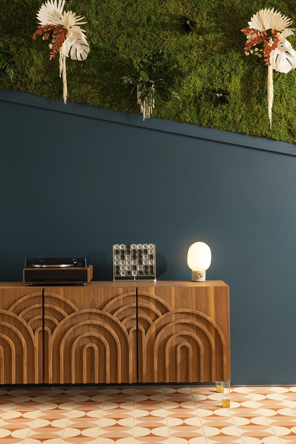 Clubhouse showcasing modern design and cozy seating at The Charlie Mar Vista Apartments
