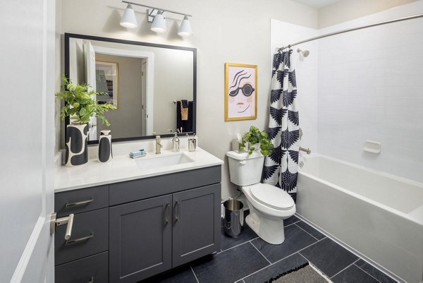 Bathroom featuring modern fixtures at Broadstone Pullman Apartments