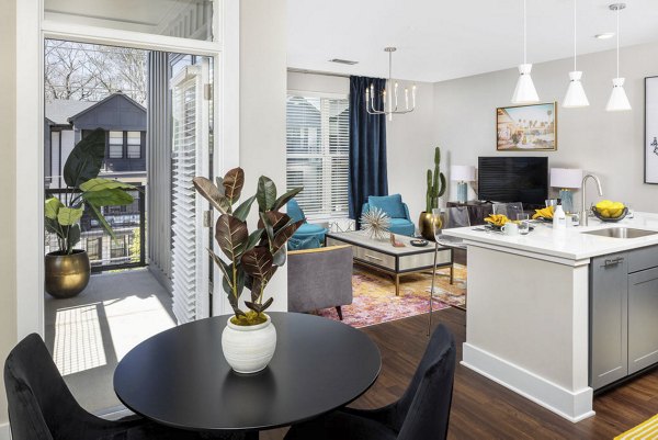 Dining area with modern furnishings at Broadstone Pullman Apartments