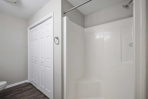 Elegant bathroom with modern fixtures at Regent Place Apartments