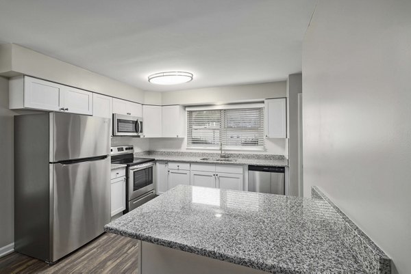 Modern kitchen with stainless steel appliances at Regent Place luxury apartments in San Francisco Perfect for cooking enthusiasts seeking quality and style
