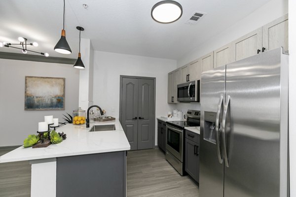 kitchen at The Grove Chamblee Apartments 