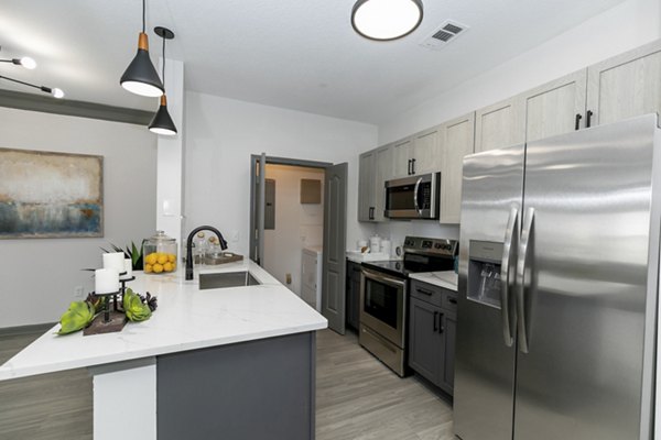 kitchen at The Grove Chamblee Apartments 