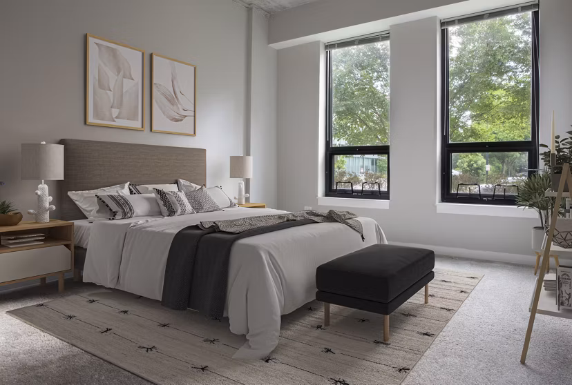 bedroom at 1717 Evanston Apartments 