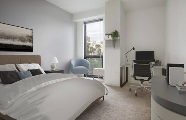 bedroom at 1717 Evanston Apartments 