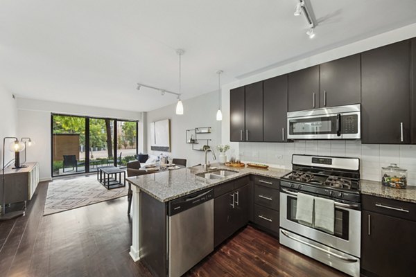 kitchen at 1717 Evanston Apartments
